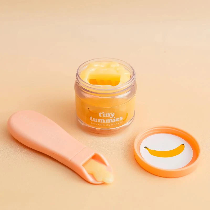Tiny Harlow Tiny Tummies Banana Custard Food Jar & Spoon Set