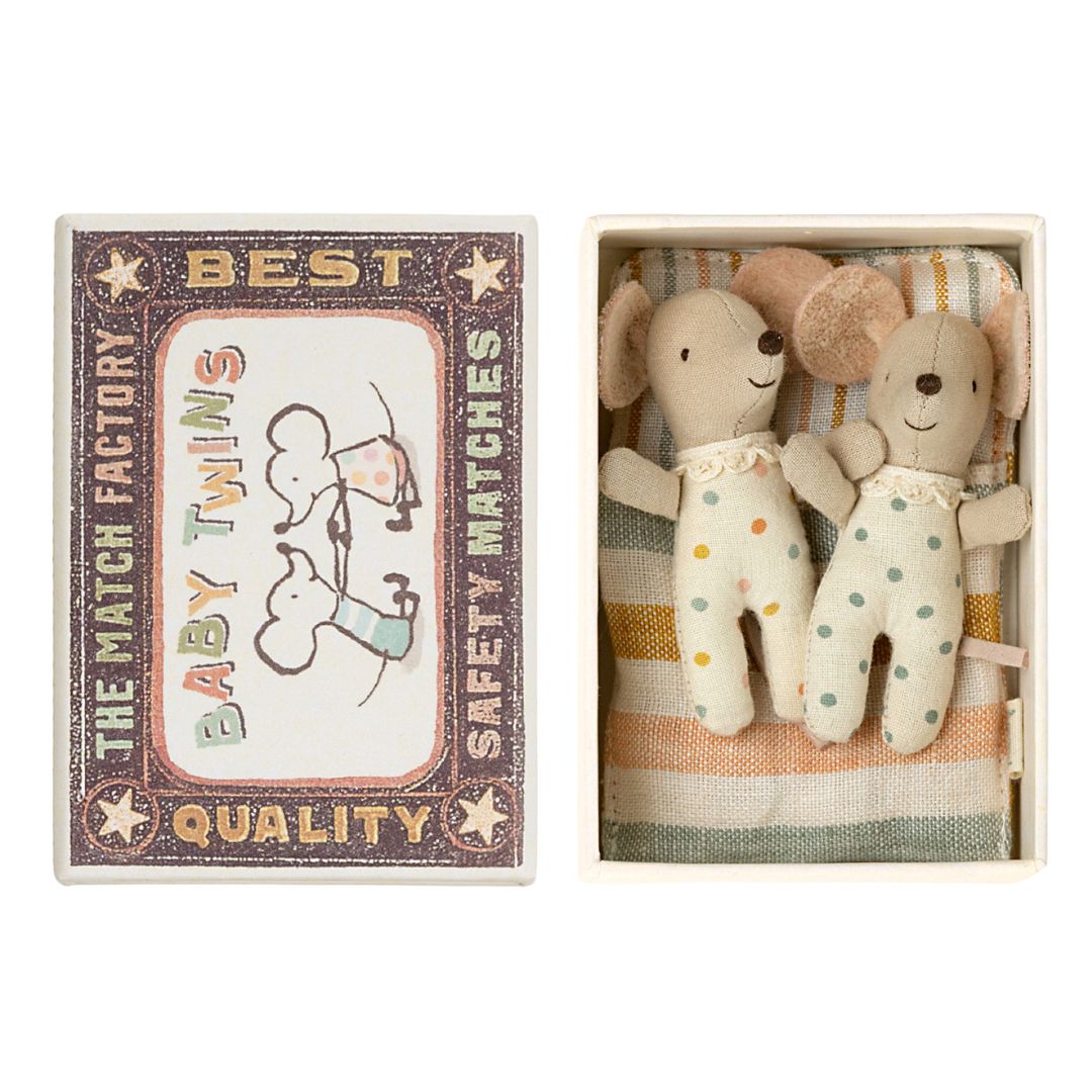 Maileg matchbox twin mice boy and girl