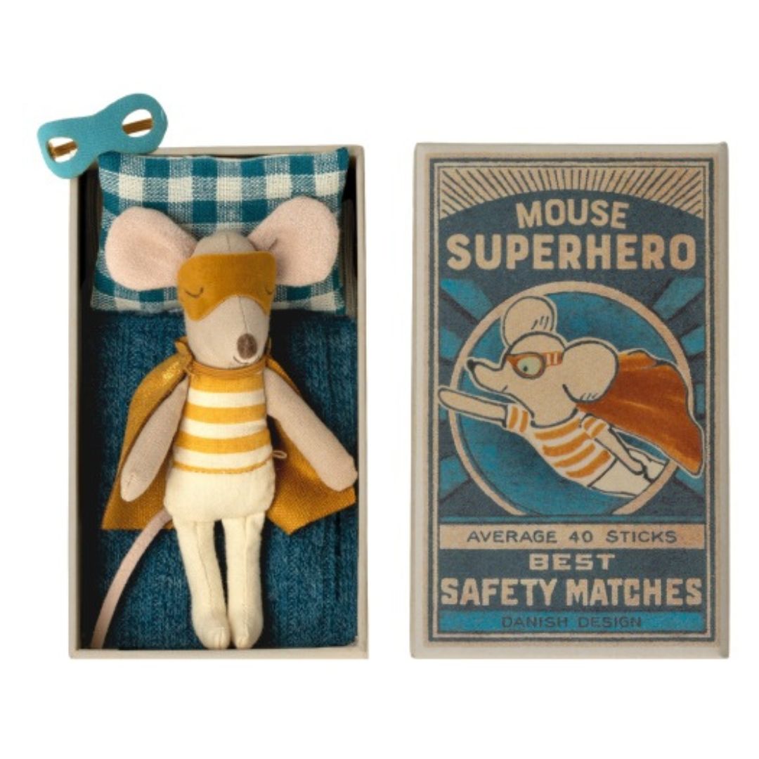 Maileg superhero boy mouse in box